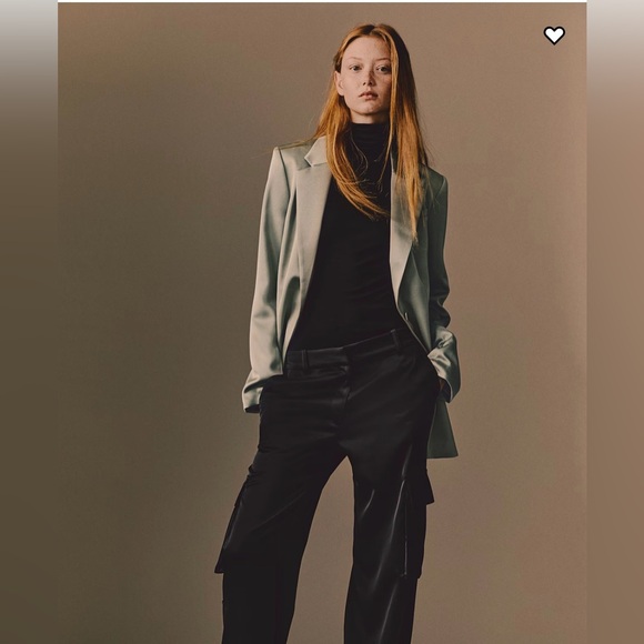 HM SINGLE BREASTED BLAZER Olive Green - Picture 2 of 9